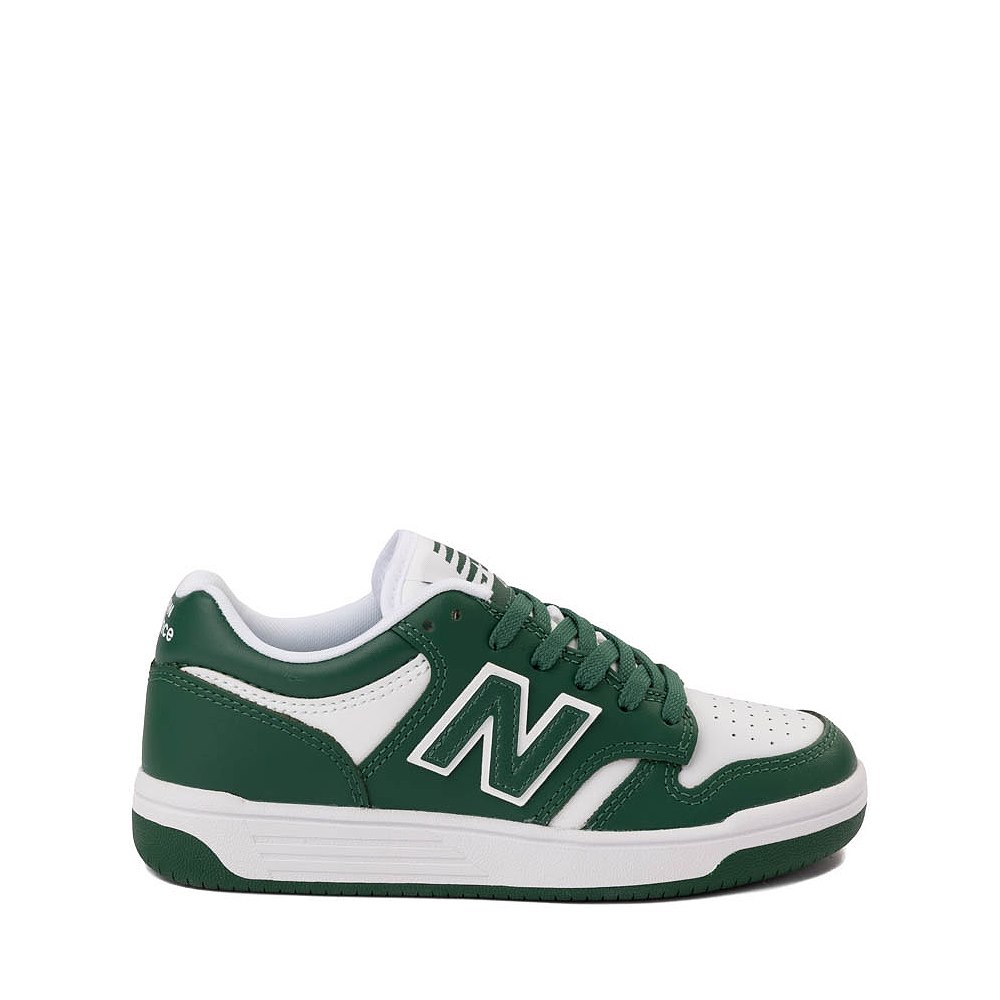 New Balance 480 Athletic Shoe - Big Kid - Team Forest Green / White
