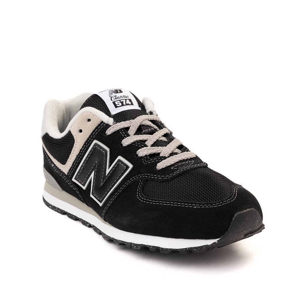 New balance 574 black and white best sale