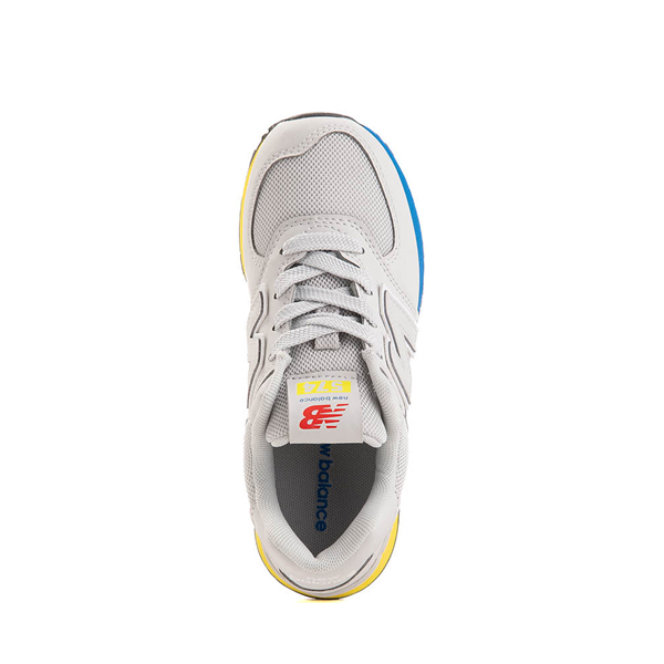 alternate view New Balance 574 Athletic Shoe - Little Kid - Grey Matter / Lemon ZestALT2