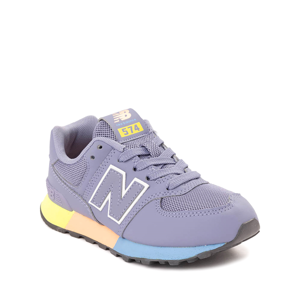 alternate view New Balance 574 Athletic Shoe - Little Kid - Astral Purple / Clear YellowALT5