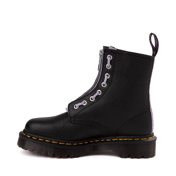 Womens Dr. Martens 1460 8-Eye Zip Heart Boot - Black / Lavender