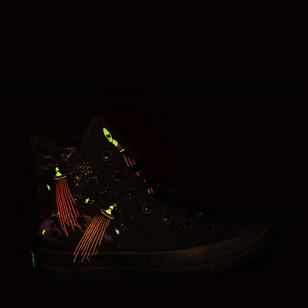 alternate view Converse Chuck Taylor All Star Hi Groovy Space Glow Sneaker - BlackALT1