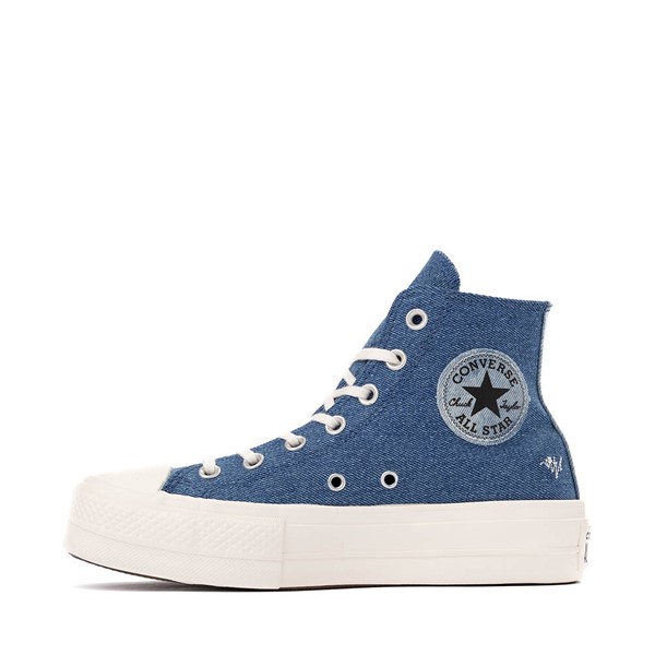 Converse Blue Chuck Taylor All Star Lift Platform Denim High Top Sneakers