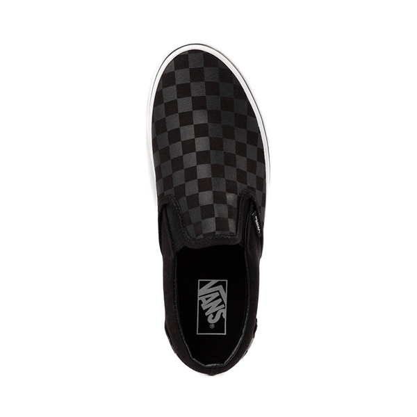 alternate view Vans Slip-On Checkerboard Skate Shoe - Black / BlackALT2