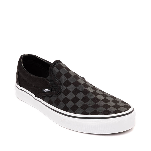 Vans Slip-On Checkerboard Skate Shoe - Black / Black