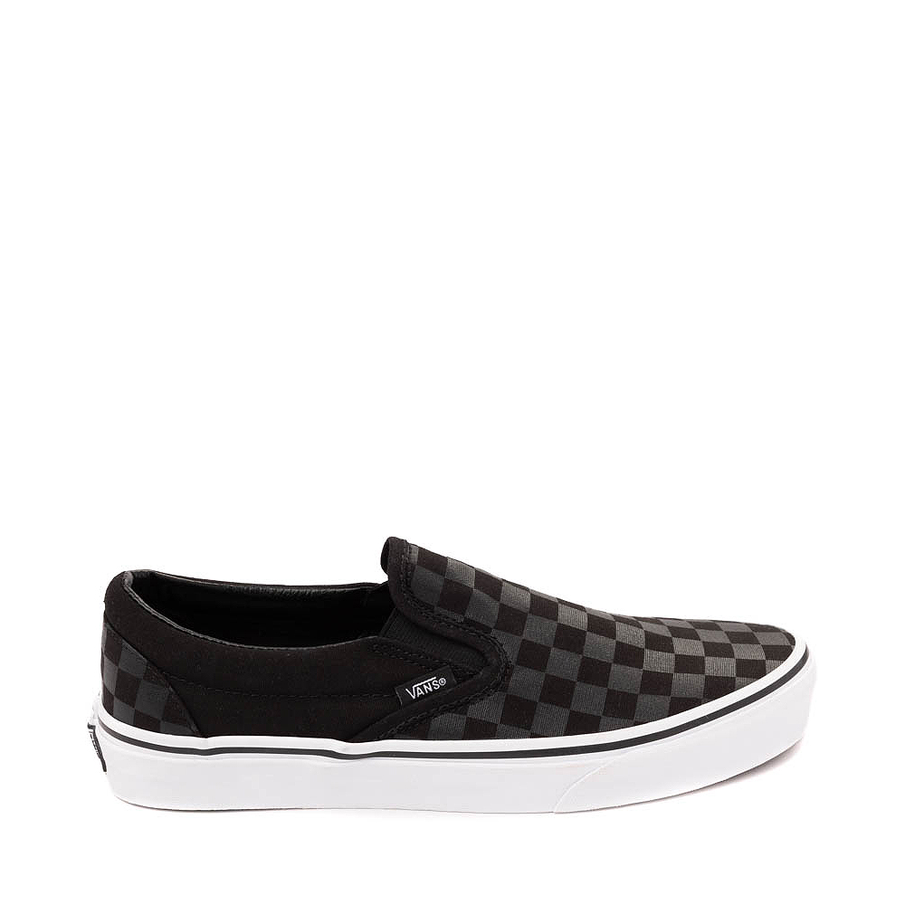 Vans Slip-On Checkerboard Skate Shoe - Black / Black