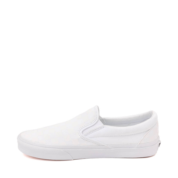 alternate view Vans Slip-On Checkerboard Skate Shoe - White / WhiteALT1