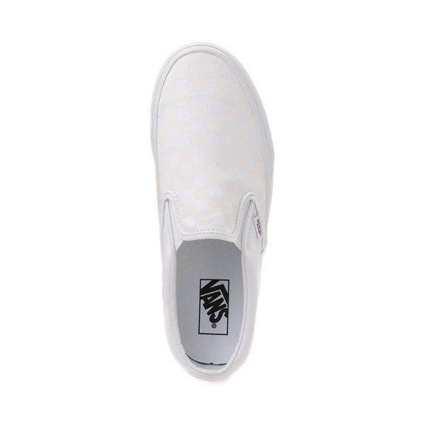 alternate view Vans Slip-On Checkerboard Skate Shoe - White / WhiteALT2