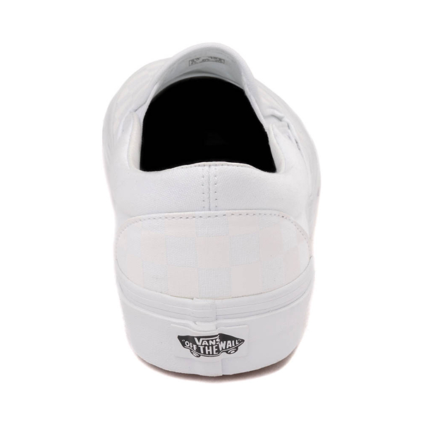 alternate view Vans Slip-On Checkerboard Skate Shoe - White / WhiteALT4