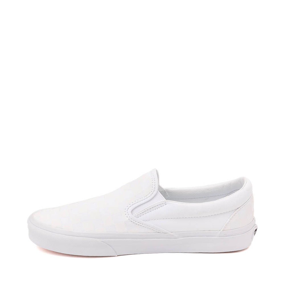 All white slip on vans near me best sale