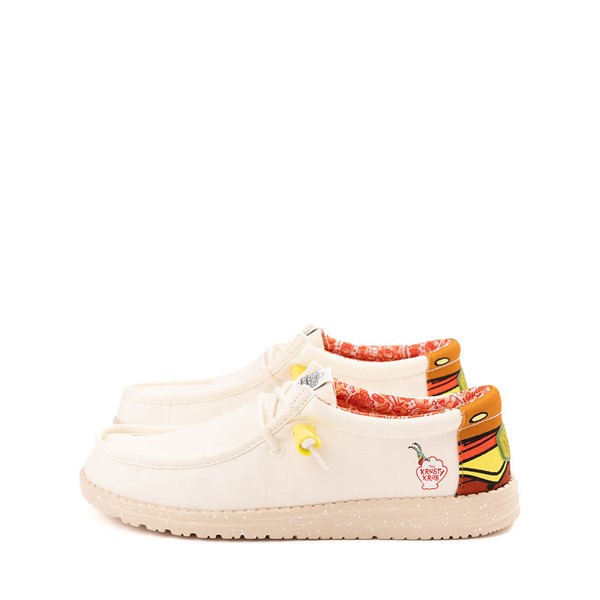 Mens HEYDUDE x SpongeBob SquarePants&trade Krabby Patty Wally Slip-On Casual Shoe - Cream