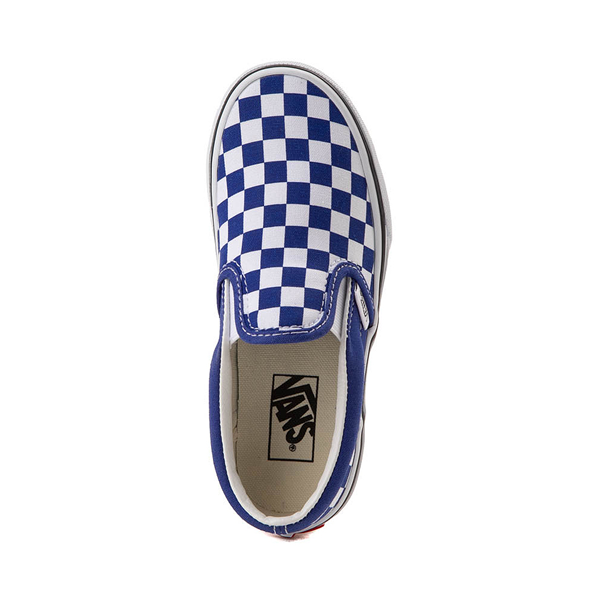 Vans Slip On Checkerboard Skate Shoe Little Kid Blue White Journeys