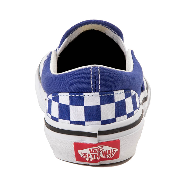 Vans Slip On Checkerboard Skate Shoe Little Kid Blue White