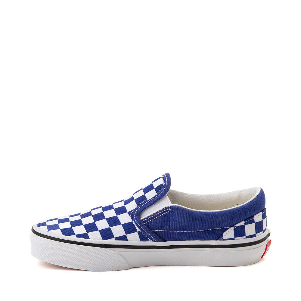 Vans Slip On Checkerboard Skate Shoe Little Kid Blue White Journeys