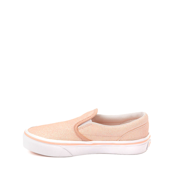 alternate view Vans Classic Slip-On Glitter Skate Shoe - Little Kid - Apricot NectarALT1