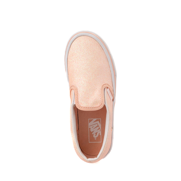 alternate view Vans Classic Slip-On Glitter Skate Shoe - Little Kid - Apricot NectarALT2