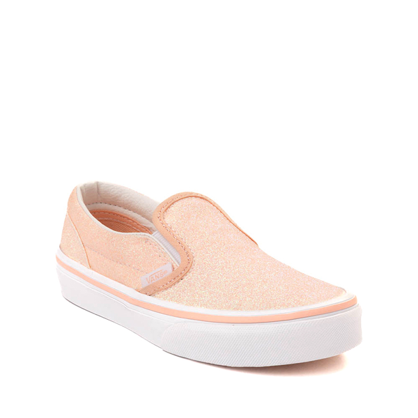 alternate view Vans Classic Slip-On Glitter Skate Shoe - Little Kid - Apricot NectarALT5