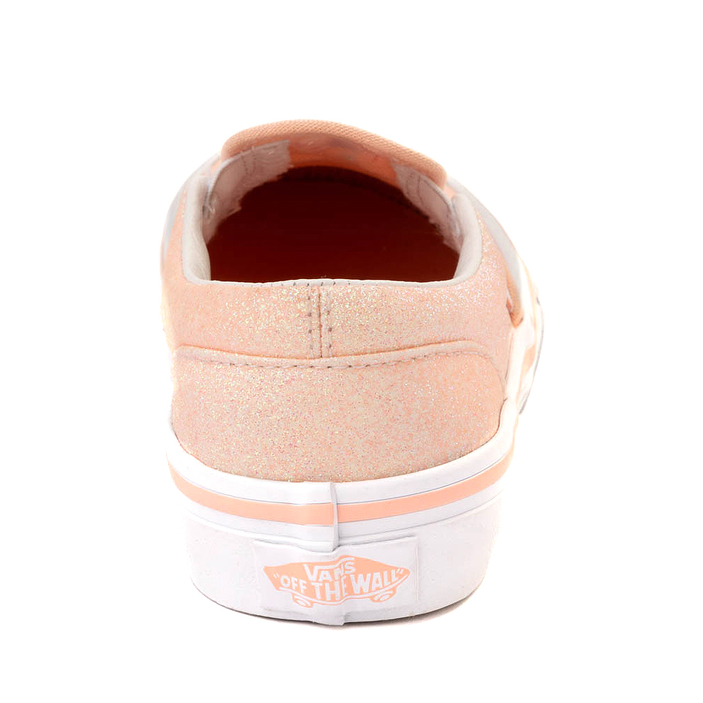 Vans Classic Slip On Glitter Skate Shoe Little Kid Apricot Nectar Journeys