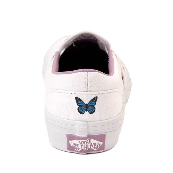 alternate view Vans Classic Slip-On Skate Shoe - Little Kid - True White / Butterfly KissesALT4