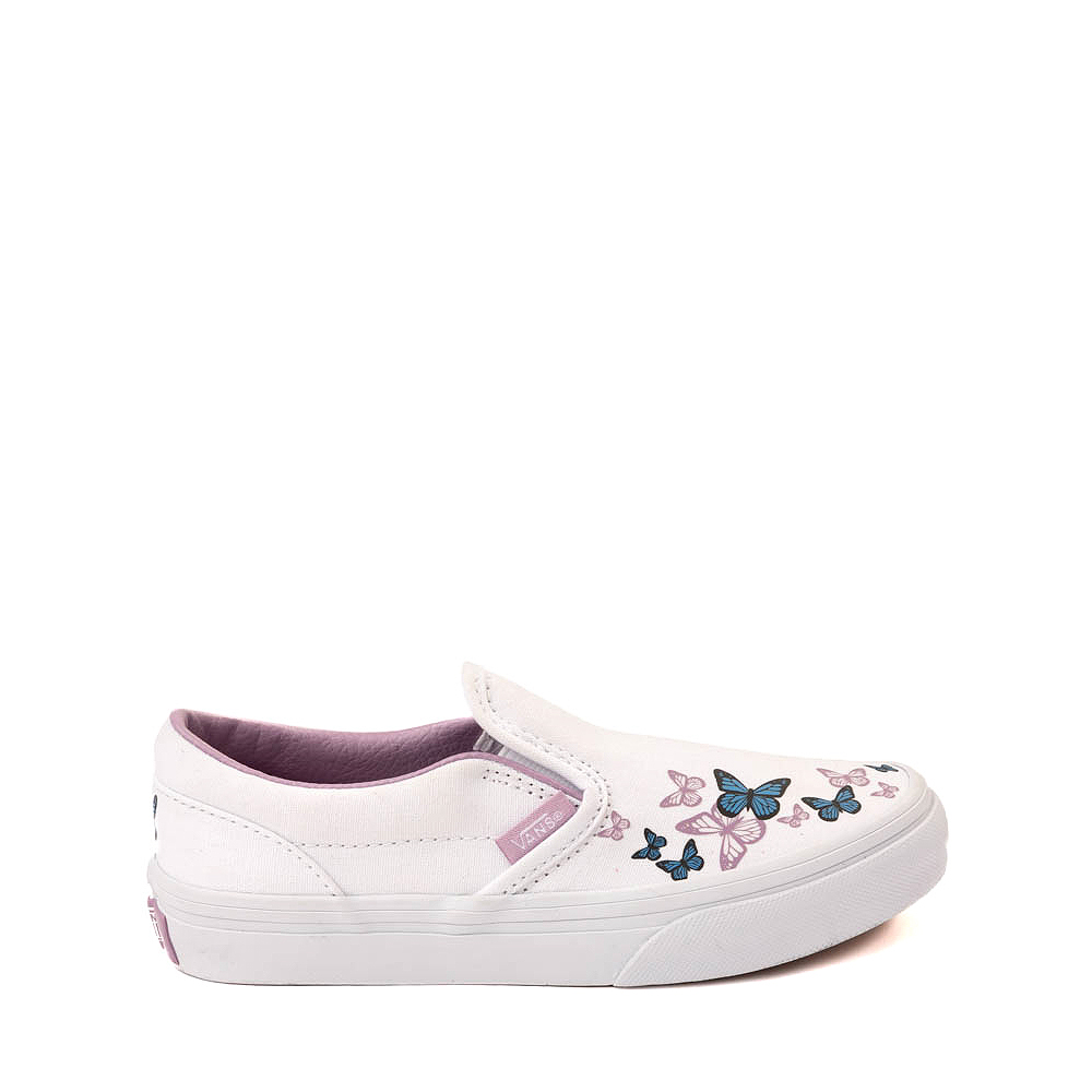 Vans Classic Slip-On Skate Shoe - Little Kid - True White / Butterfly Kisses