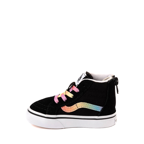 Vans Sk8-Hi Zip Skate Shoe - Baby / Toddler Black Rainbow