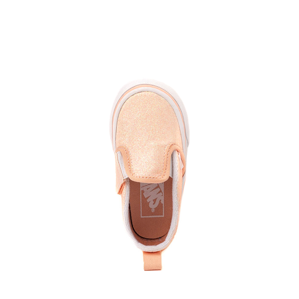 Vans Classic Slip On V Glitter Skate Shoe Baby Toddler Apricot Nectar Journeys