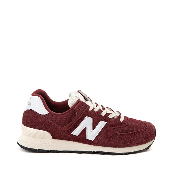 Mens New Balance 574 Athletic Shoe - Crimson / White Angora