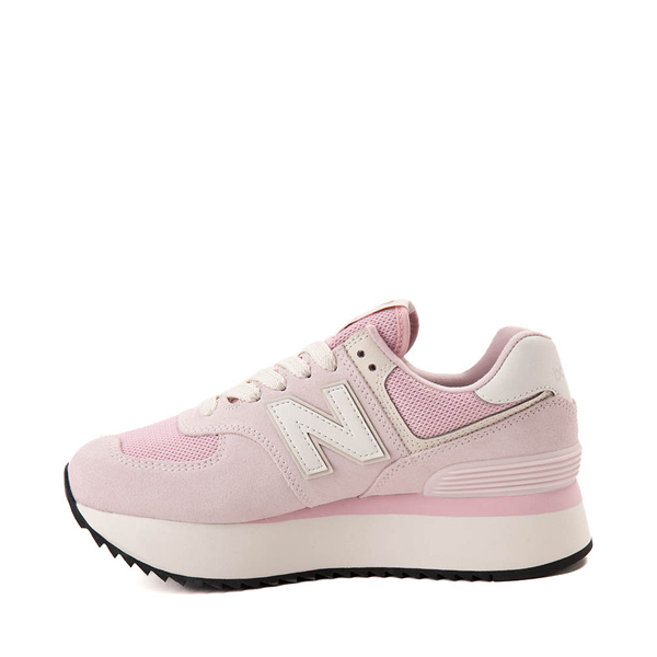 alternate view Womens New Balance 574+ Athletic Shoe - Mid-Century Pink / Pink Granite / LinenALT1