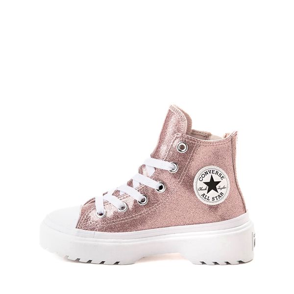 Converse Chuck Taylor All Star Hi Lugged Glitter + Gleam Sneaker - Little Kid - Blush Hush