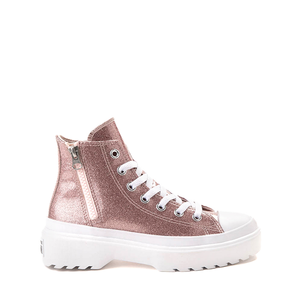 Converse Chuck Taylor All Star Hi Lugged Glitter + Gleam Sneaker - Big Kid Blush Hush