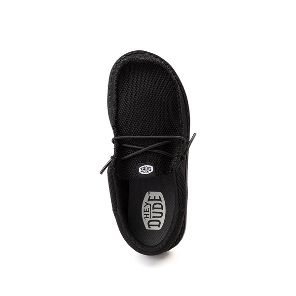 alternate view HEYDUDE Wally Funk Casual Shoe - Little Kid / Big Kid - Black MonochromeALT2