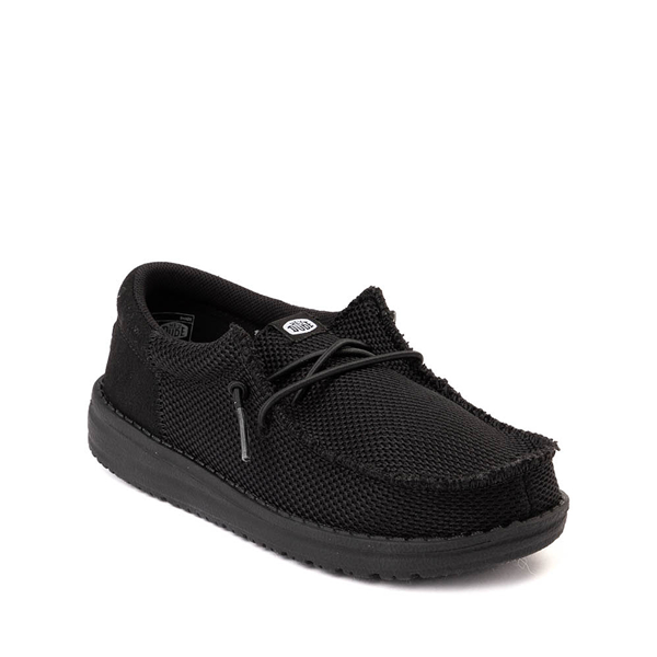 alternate view HEYDUDE Wally Funk Casual Shoe - Little Kid / Big Kid - Black MonochromeALT5