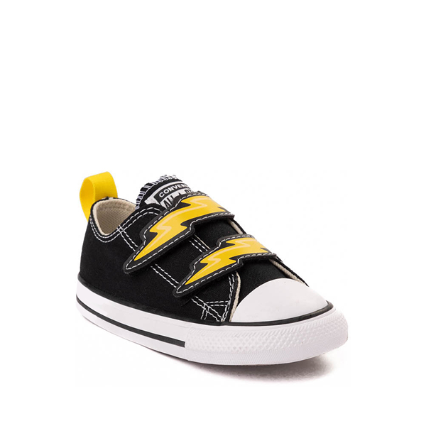 alternate view Converse Chuck Taylor All Star Electric Bolt Easy-On Low-Top Sneaker - Baby / Toddler - Black / Golden WrenALT5