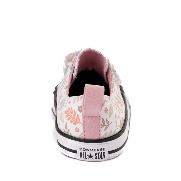 alternate view Converse Chuck Taylor All Star Fall Leaves Easy-On Low-Top Sneaker - Baby / Toddler - White / Lotus PinkALT4