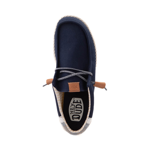 Mens HEYDUDE Wally Break Stitch Casual Shoe - Navy | Journeys