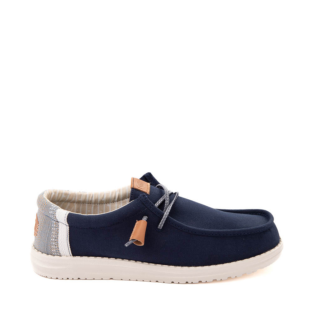 Mens HEYDUDE Wally Break Stitch Casual Shoe - Navy