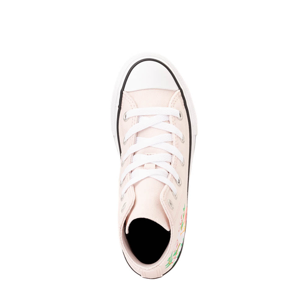 Converse all star hi leather trainers pink blush fur black hotsell