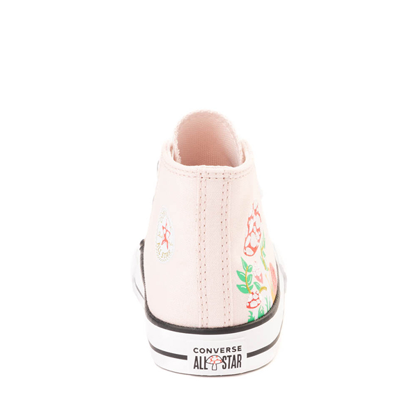 Converse all star hi leather trainers pink blush fur black best sale