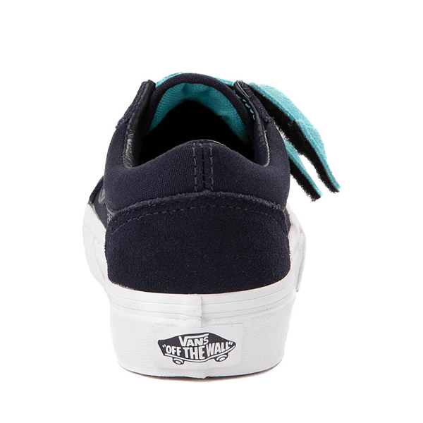 alternate view Vans Old Skool V Glow Bolt Skate Shoe - Little Kid - NavyALT4