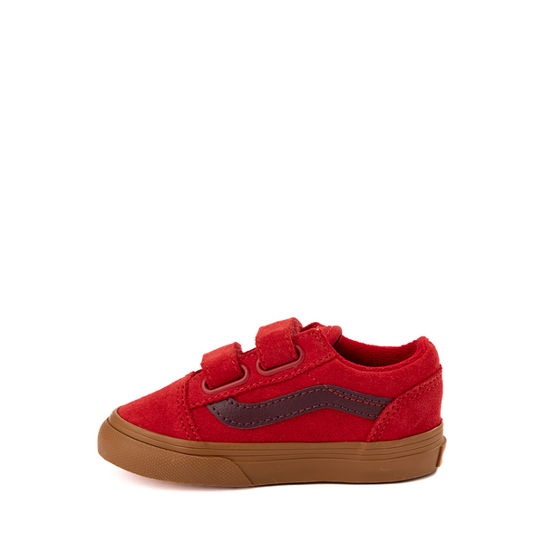 alternate view Vans Old Skool V Skate Shoe - Baby / Toddler - Red / GumALT1