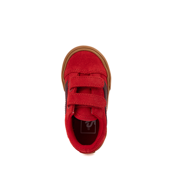 alternate view Vans Old Skool V Skate Shoe - Baby / Toddler - Red / GumALT2