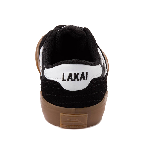 alternate view Lakai Cambridge Skate Shoe - Little Kid / Big Kid - Black / GumALT4