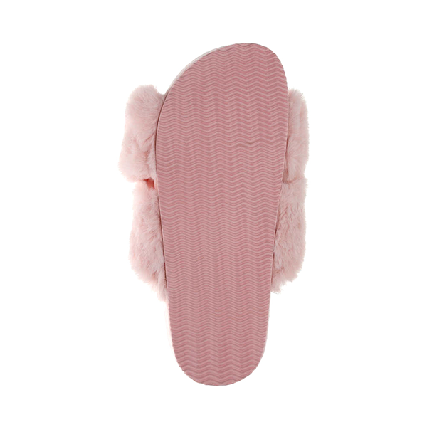 Cross band slider slippers, Hot Pink