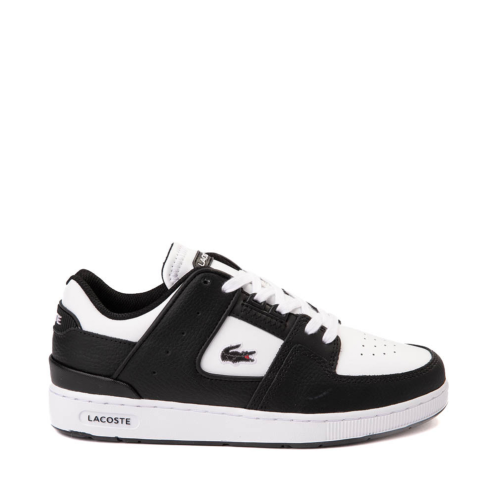 Womens Lacoste Court Cage Athletic Shoe Black White Journeys