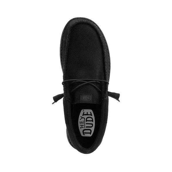 alternate view Mens HEYDUDE Wally Funk Casual Shoe - Black MonochromeALT2