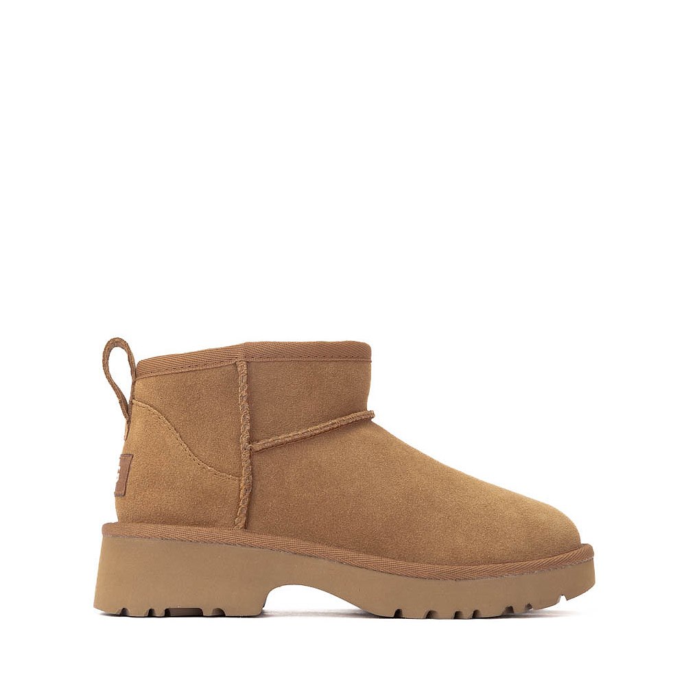 UGG&reg; Classic Ultra Mini New Heights Boot - Little Kid / Big Kid - Chestnut