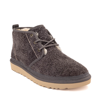 Mens UGG Neumel Shaggy Suede Boot Dark Grey Journeys