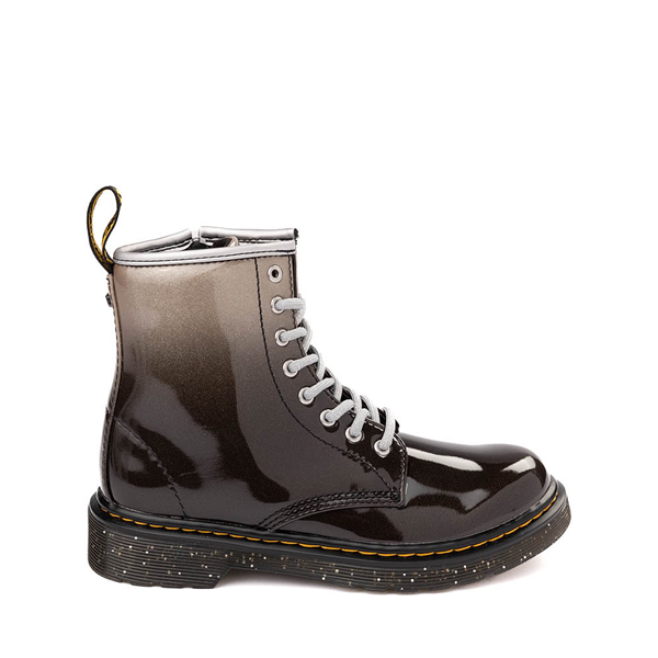 Dr. Martens 1460 8 Eye Patent Boot Little Kid Big Kid Black Silver Gradient Journeys