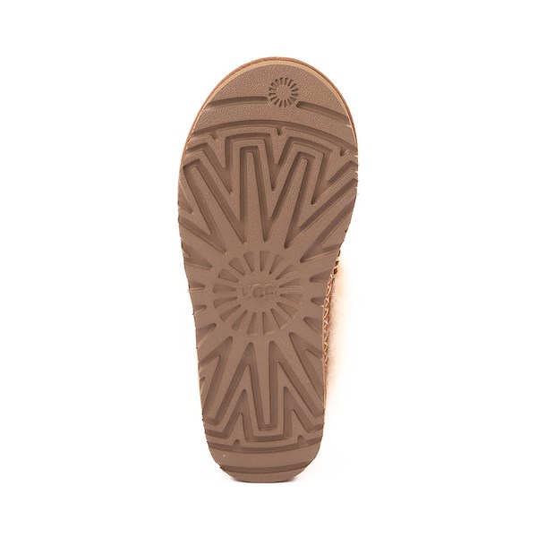thumbnail interactive-video image 1 of UGG Tasman Women's Suede Slippers - Chestnut, Sheepskin Lining (US 6-11, Standard Width) 1 of 2