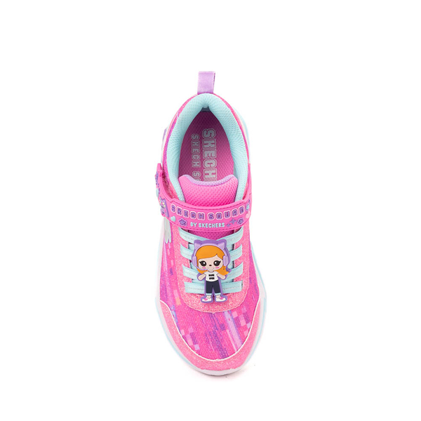 alternate view Skechers Snuggle Sneaks: Skech Squad Sneaker - Little Kid - Pink / MulticolorALT2